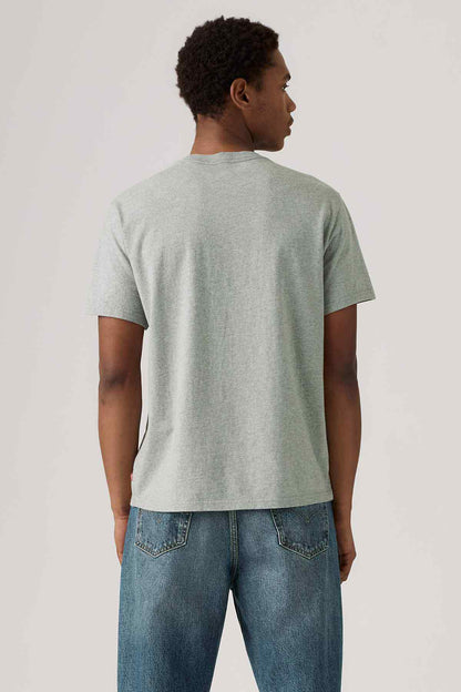 Levi's gray heather crew-neck T-shirt, plain back