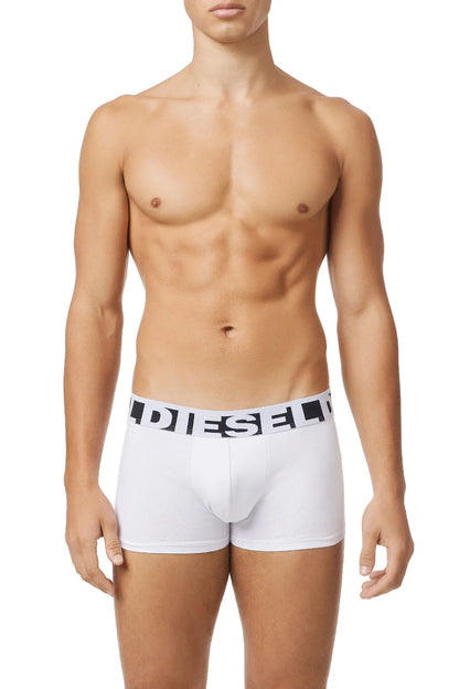Men's white boxer briefs with Diesel logo waistband