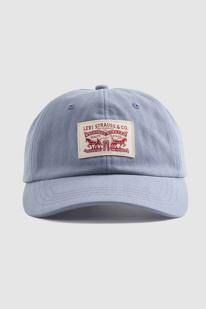 Blue baseball cap with Levi's logo patch on front