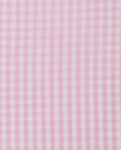 Camicissima pink gingham dress shirt fabric with check pattern