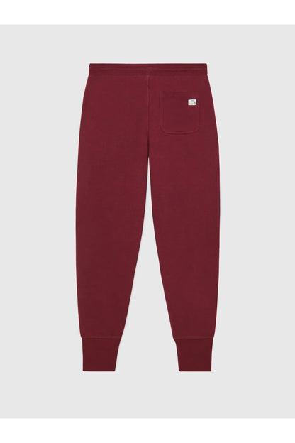 Diesel maroon tapered jogger pants with ribbed cuffs
