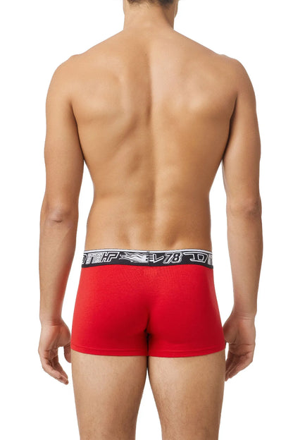 Men's boxer briefs with logo waistband, back view