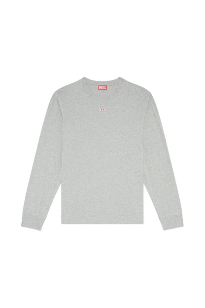 Grey Diesel crewneck long-sleeve shirt, back view