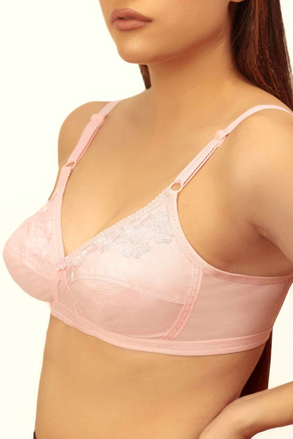 Bebelle orchid pink lace bra with adjustable straps and scalloped neckline