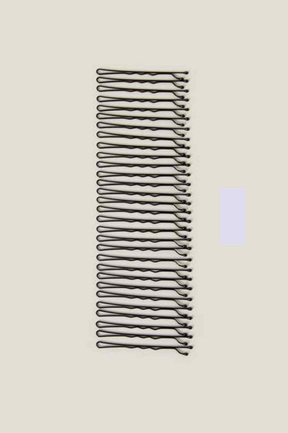 Black hair grip pins set on backing card