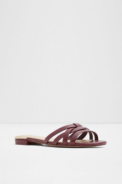 Bordo slide sandals with crisscross straps and open-toe flat sole