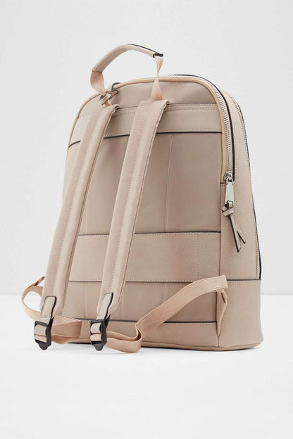 ALDO light grey backpack with adjustable shoulder straps and back panel zip
