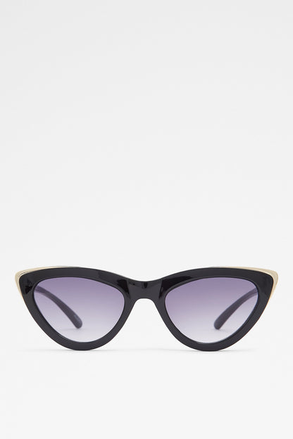 ALDO black cat-eye sunglasses with purple gradient lenses