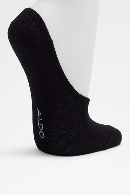 Black crew sock with ALDO logo on side