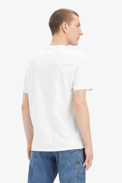 Levi's white crew-neck T-shirt, short sleeves, plain back