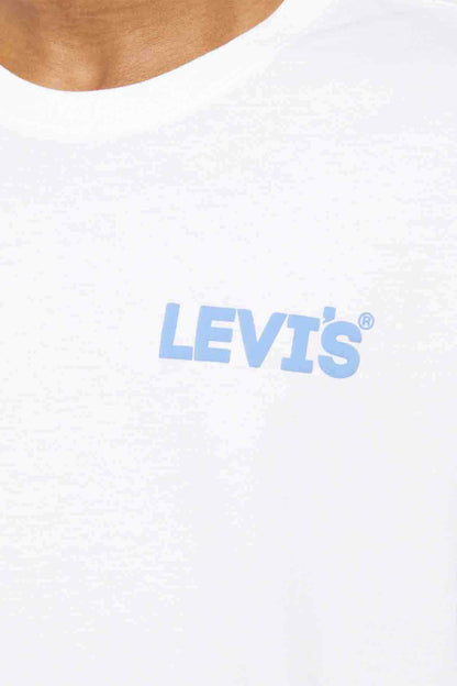 Levi's white T-shirt chest graphic logo in blue