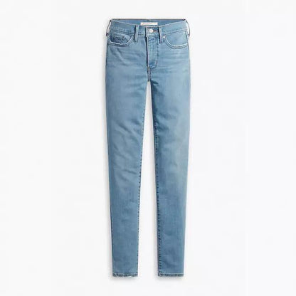 Levi's medium indigo denim jeans, straight leg with button fly