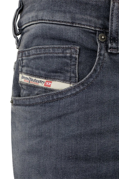 Diesel dark-wash denim jeans with logo patch at coin pocket