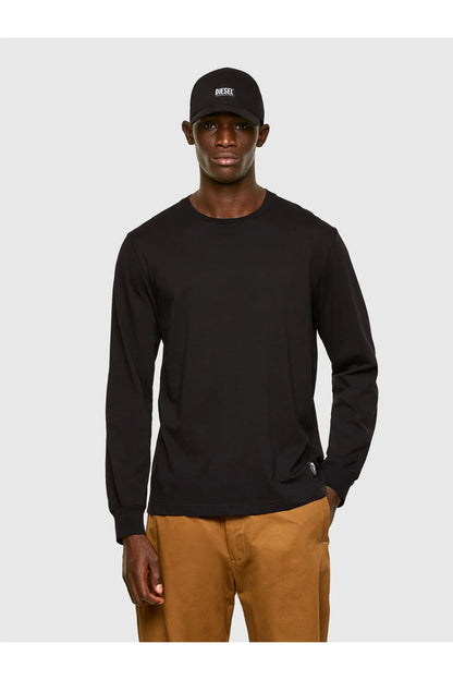 Diesel black long-sleeve crewneck T-shirt