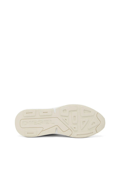 White sneaker outsole with patterned rubber tread