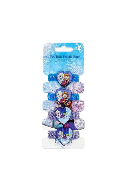 Disney Frozen hair elastic bands in blister pack, blue and purple bow set