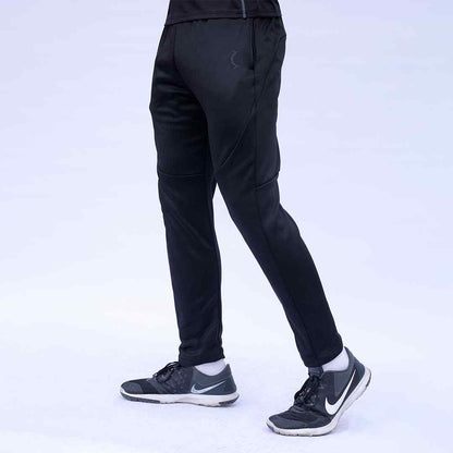 Bodybrics black jogger pants with diagonal seam panels