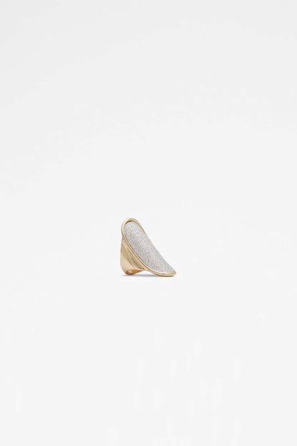 ALDO silver glitter slip-on shoe with pointed toe and low heel