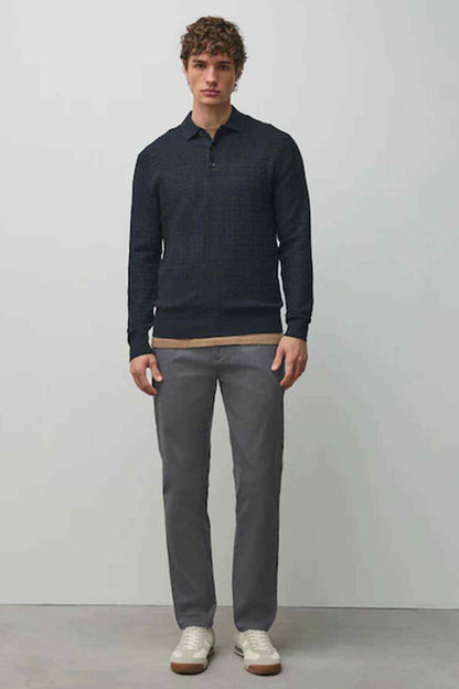 NEXT dark grey chino trousers with button front and side pockets