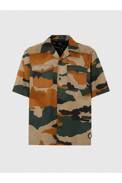 Diesel camouflage short-sleeve shirt, front button pockets