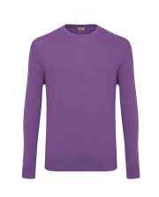 Camicissima purple crewneck knit sweater with long sleeves