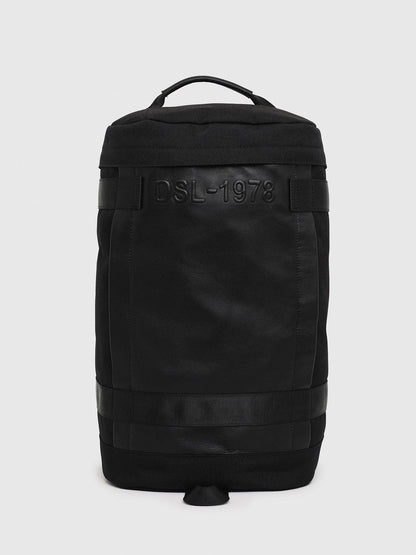 Black backpack rear view with top handle and DSL-1978 label