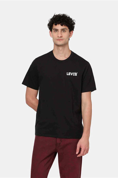 Levi's black crew-neck T-shirt with small chest logo