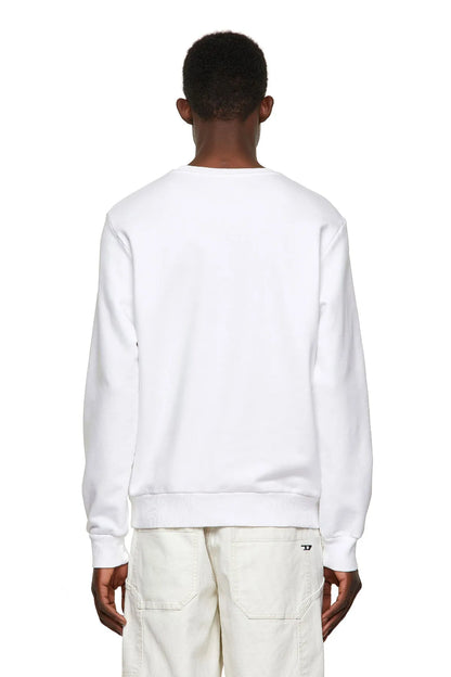 Diesel white crewneck sweatshirt, plain back view