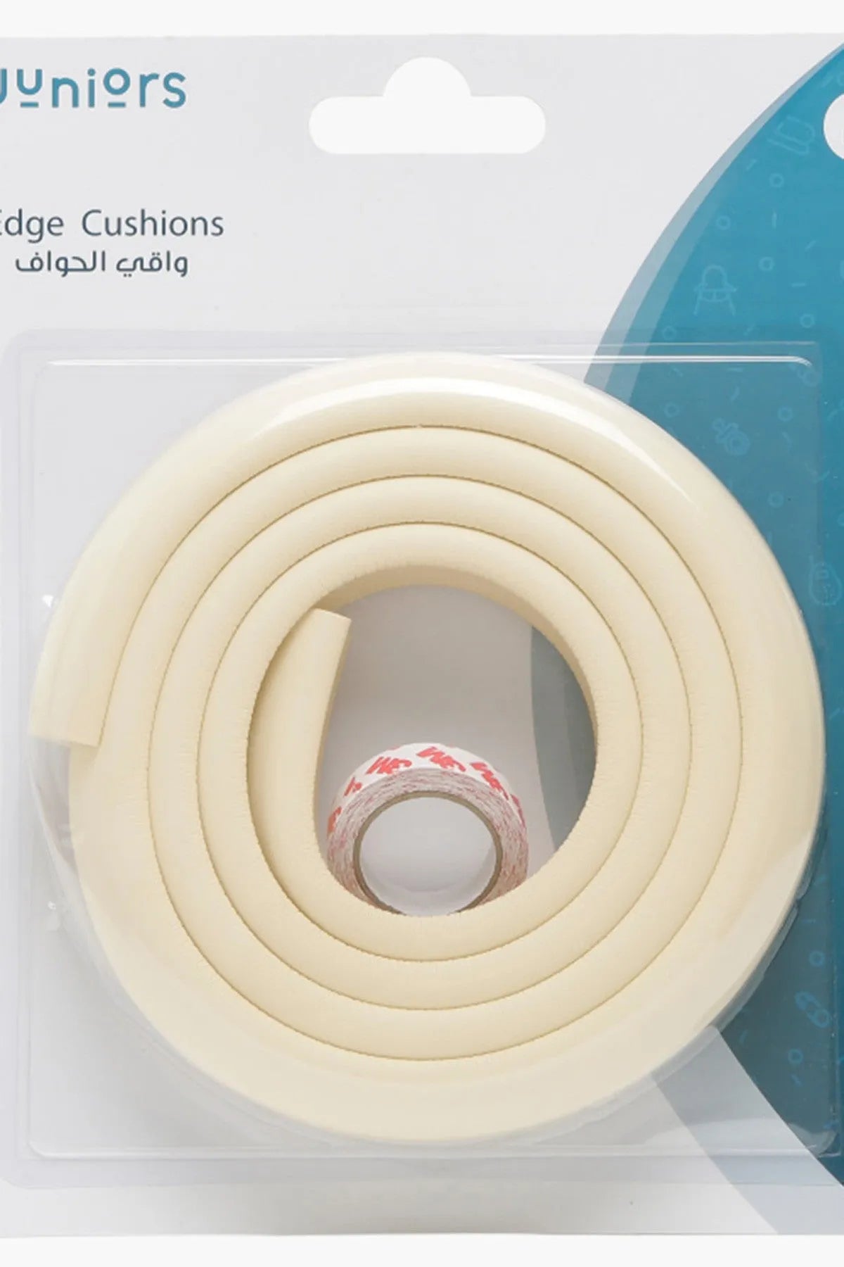BABYSHOP cream edge cushion roll with curved foam strip, protective strip for furniture edges