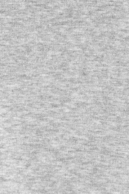 Heather gray knit fabric close-up, soft heather texture