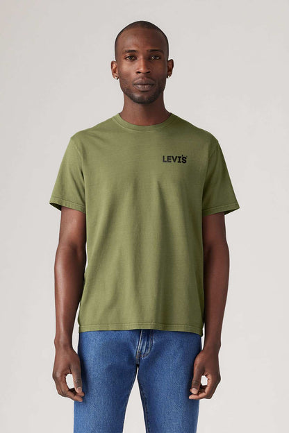 Green Levi's T-shirt, crew neck with chest logo