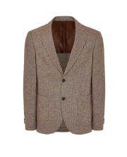 Camicissima men's brown textured blazer, notched lapel, single-breasted with buttons