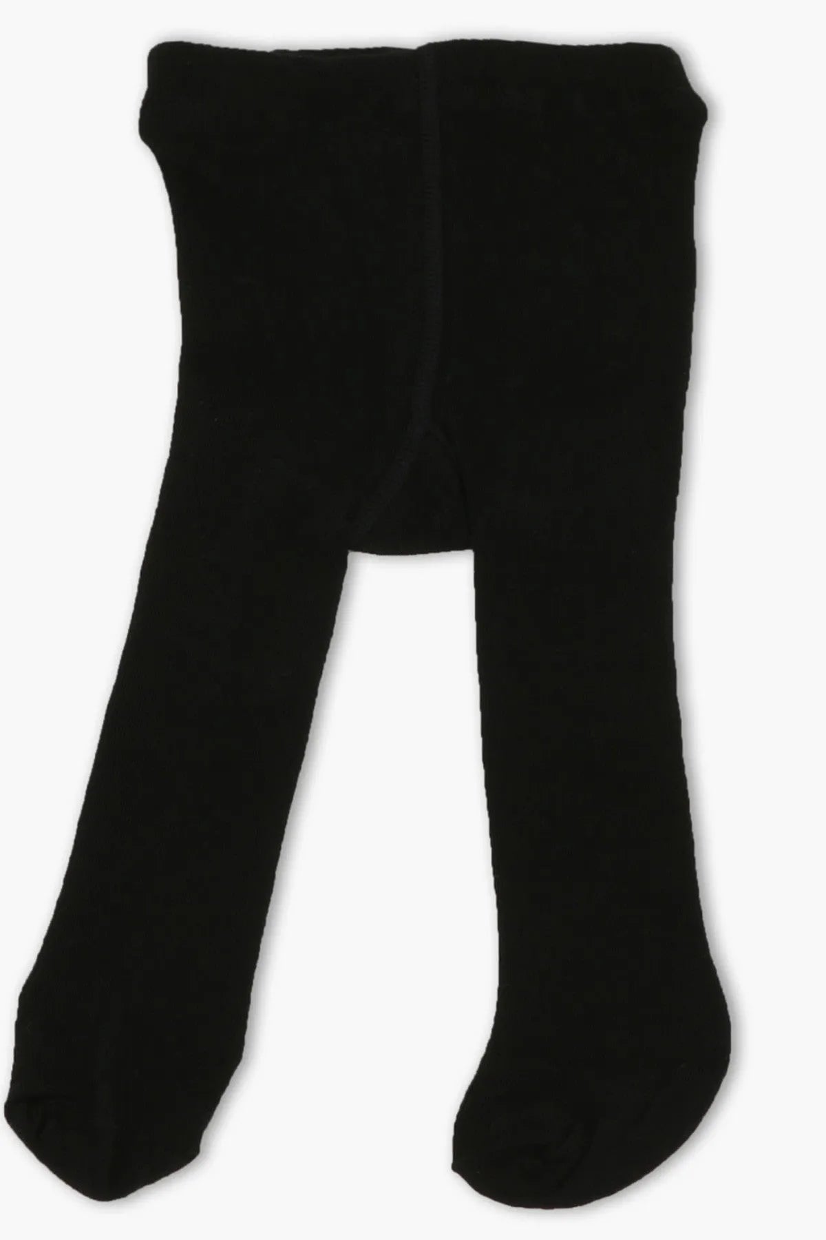Black baby tights with reinforced heel and toe
