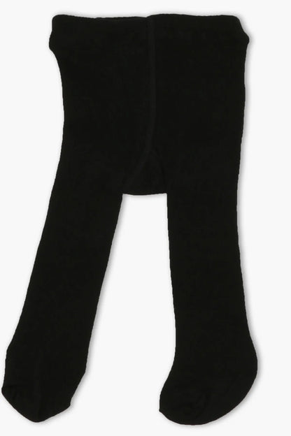 Black baby tights with reinforced heel and toe