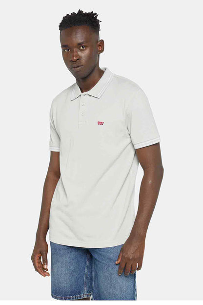 Levi's polo shirt, short sleeves, light color, collar and chest logo