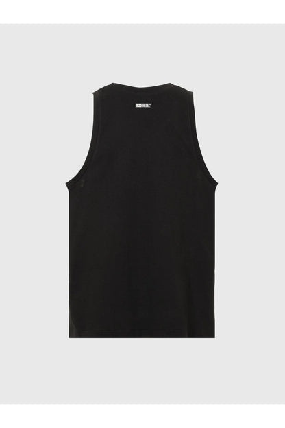 Black Diesel sleeveless tank top, plain back view