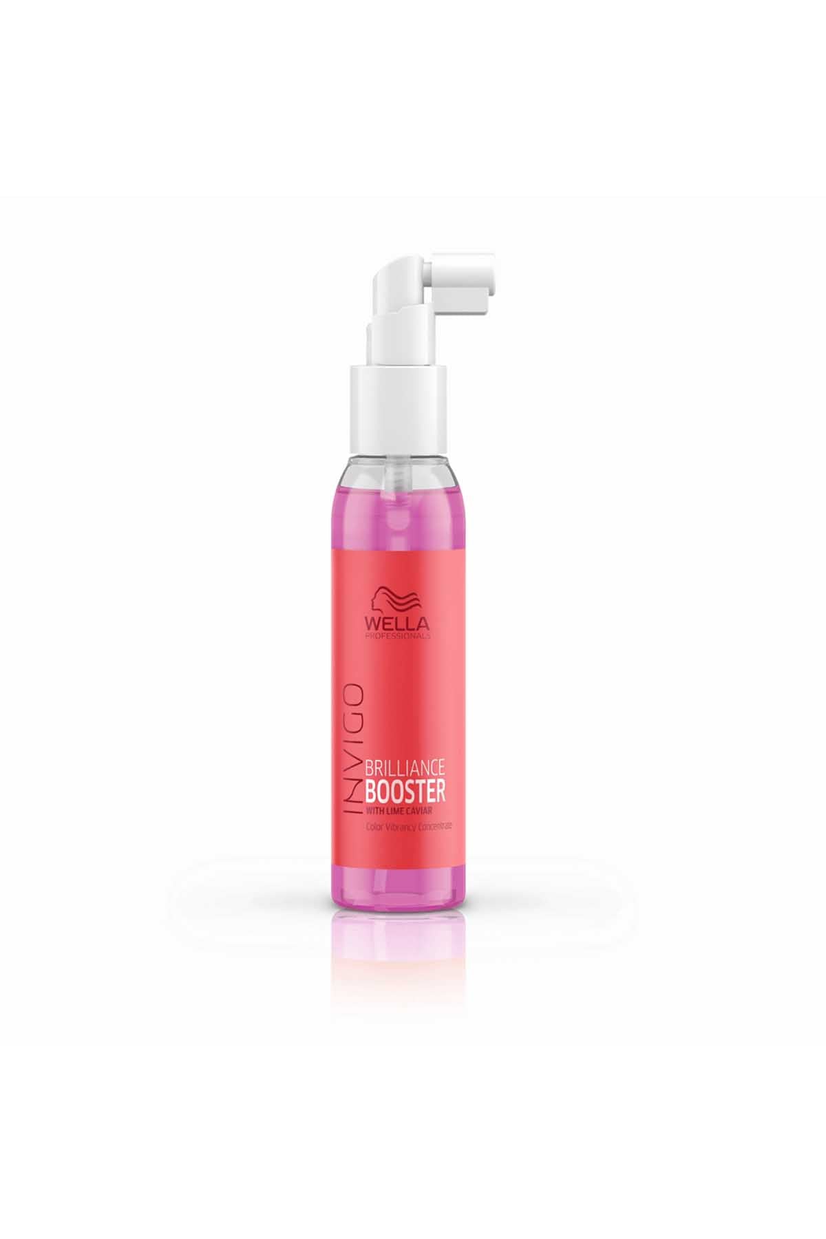 Wella Volume Booster hair serum bottle with pump, pink