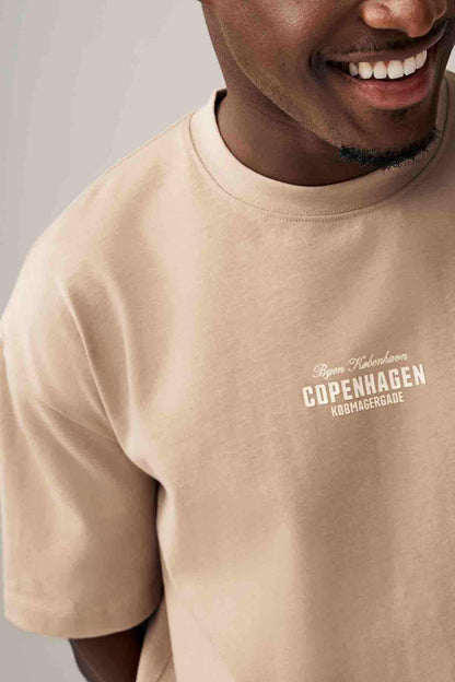 Stone men's T-shirt chest logo graphic with crew neck and short sleeves