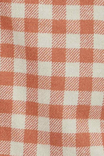 CARTER'S orange and white plaid fabric texture