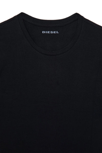 Diesel black crewneck T-shirt with small DIESEL chest print