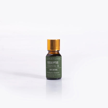 Conatural eucalyptus essential oil bottle with amber cap, small glass dropper-style vial