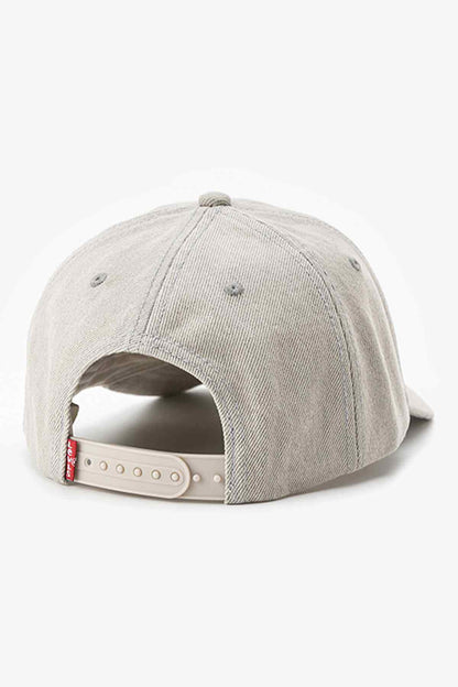 Levi's gray baseball cap with open back showing white adjustable strap