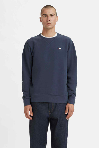 Levi's crewneck sweatshirt in dark blue, long sleeves with small chest logo