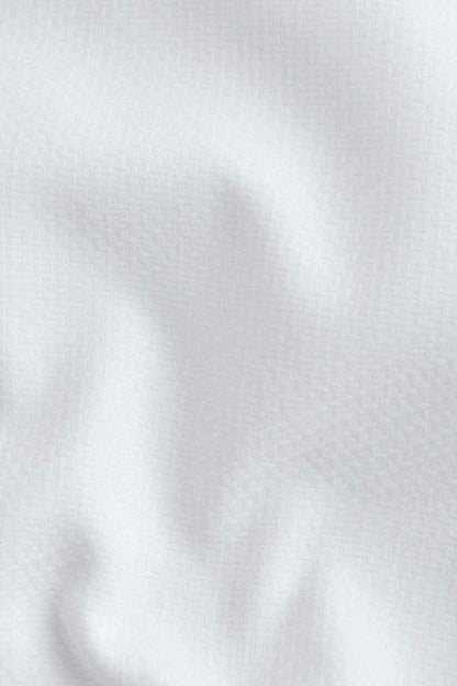White dress shirt fabric swatch, fine woven texture