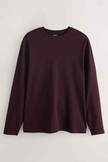 NEXT plum purple crewneck long-sleeve top, flat lay