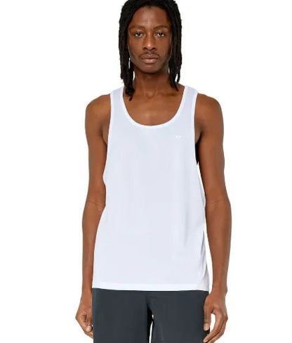 Diesel white sleeveless tank top with small chest logo