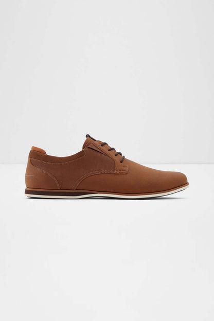ALDO lace-up casual sneakers in cognac brown with dark laces and white sole