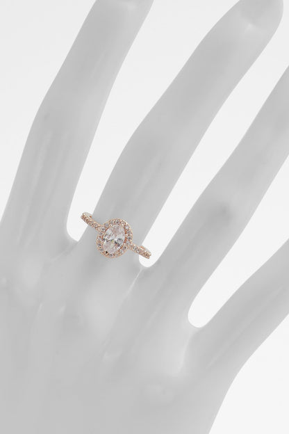 ALDO gold-tone ring with round clear stone cluster setting