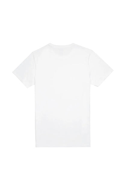 Crew-neck T-shirt, white, short sleeves, plain front