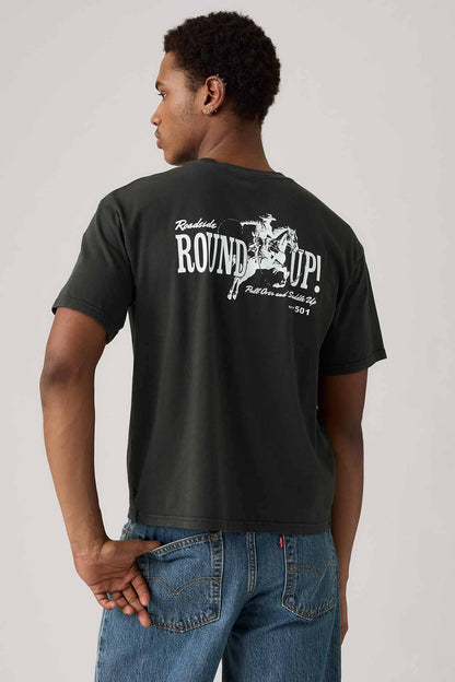 Levi's dark green graphic T-shirt with large back print
